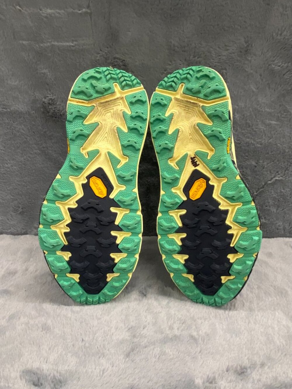 Hoka Speedgoat 4 Trail Running Hiking Blue Yellow Sneakers Shoes Womens Size 8 - Picture 13 of 14